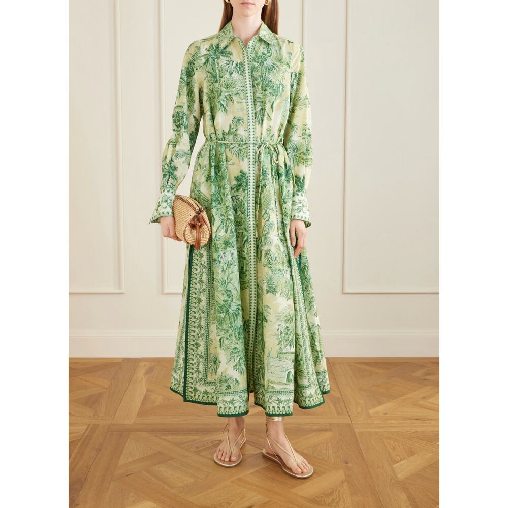 Alemais Sara belted printed cotton and silk-blend maxi dress - Picture 7 of 12